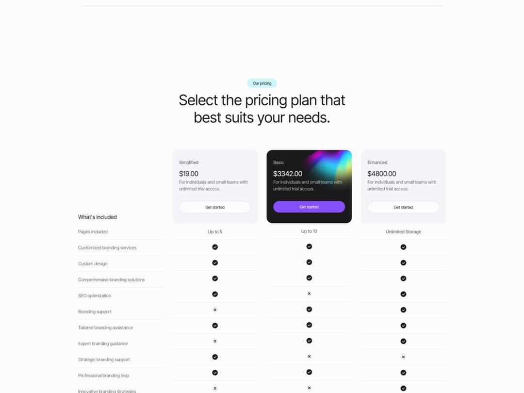 Pricing - Style 06